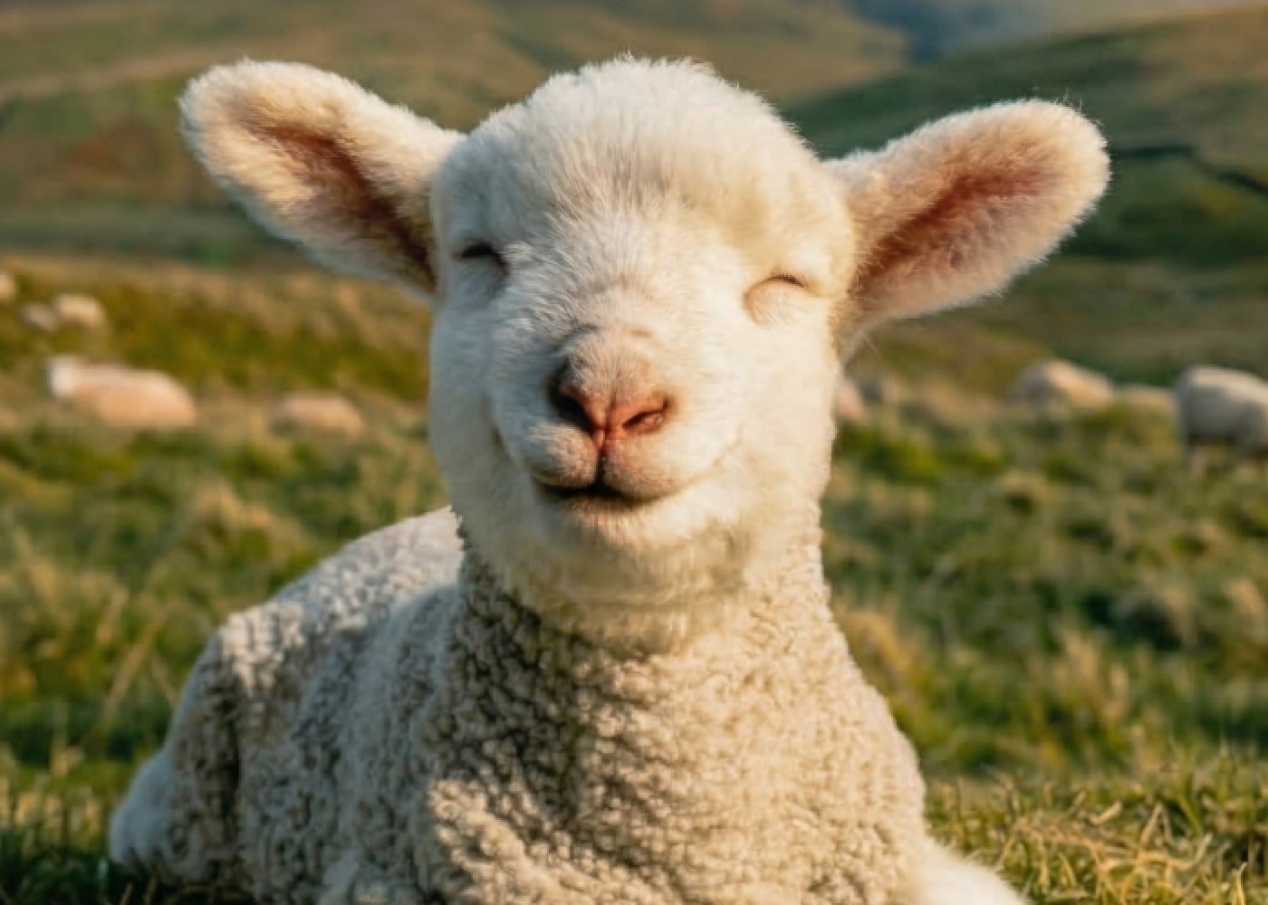 Enfocar imagen después del banner de la oveja sonriente