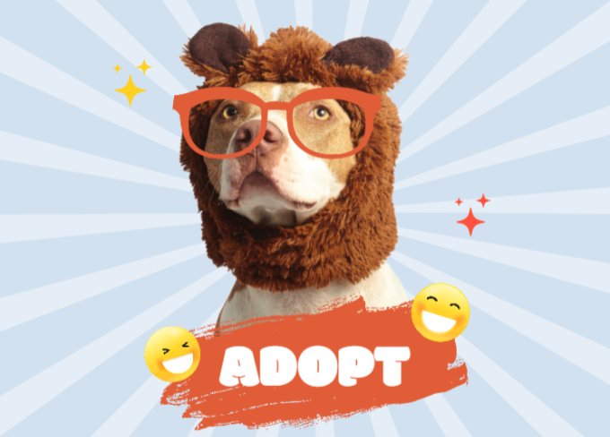 Diseñar como quieras con linda foto de animal.