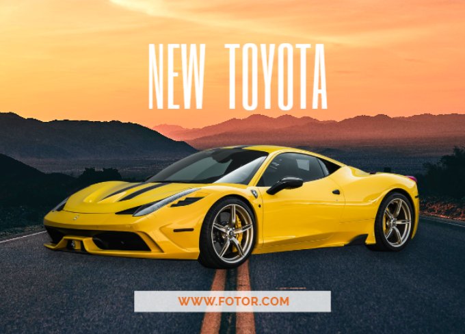 Crear increíbles diseños de anuncios de automóviles con un fondo transparente